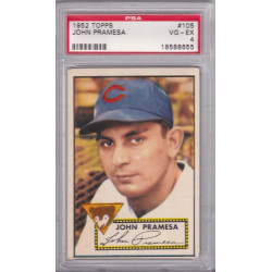 1952 Topps #105 John Pramesa Chicago Cubs PSA 4