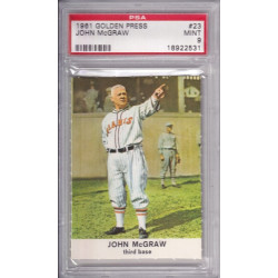 1961 Golden Press #23 John McGraw New York Giants  PSA 9