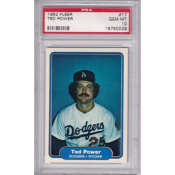 1982 Fleer  #17 Ted Power Los Angeles Dodgers PSA 10