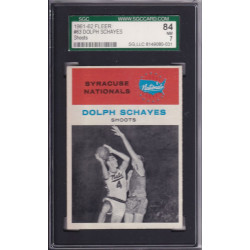 1961 Fleer #63 Dolph Schayes Philadelphia 76ers Syracuse Nationals SGC 84 PSA 7 HOF
