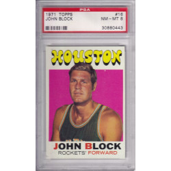 1971 Topps #16 John Block Houston Rockets PSA 8 1971 Topps #16 John Block Houston Rockets PSA 8