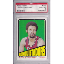 1972 Topps #231 Charlie Williams San Diego Conquistadors Seattle PSA 8 1972 Topps #231 Charlie Williams San Diego Conquistadors Seattle PSA 8