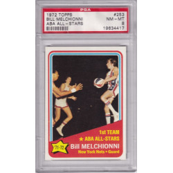 1972 Topps #253 Bill Melchionni New York Nets PSA 8 1972 Topps #253 Bill Melchionni New York Nets PSA 8