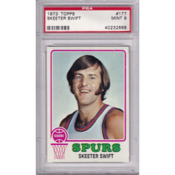 1973 Topps #177 Skeeter Swift San Antonio Spurs PSA 9