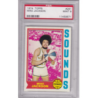 1974 Topps #261 Mike Jackson Cal State Memphis Sounds Virginia Squares PSA 9 1974 Topps #261 Mike Jackson Cal State Memphis Sounds Virginia Squares PSA 9