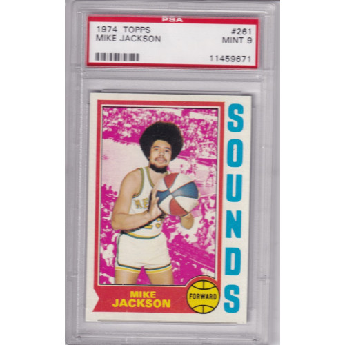 1974 Topps #261 Mike Jackson Cal State Memphis Sounds Virginia Squares PSA 9