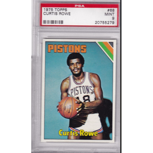 1975 Topps #68 Curtis Rowe Detroit Pistons Oregon PSA 9