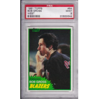 1981 Topps #84 West Bob Gross Portland Trail Blazers PSA 9 1981 Topps #84 West Bob Gross Portland Trail Blazers PSA 9