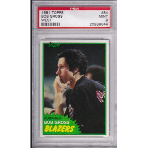 1981 Topps #84 West Bob Gross Portland Trail Blazers PSA 9