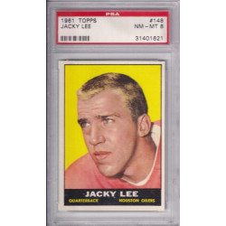 1961 Topps #148 Jacky Lee Houston Oilers PSA 8