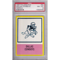 1967 Philadelphia #60 Dallas Cowboys Insignia PSA 8