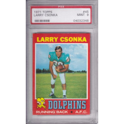 1979 Topps #45 Larry Csonka Miami Dolphins HOF PSA 9