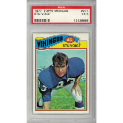 1977 Topps Mexican #271 Stu Voigt Minnesota Vikings PSA 5