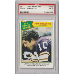 1977 Topps Mexican #454 Fran Tarkenton Minnesota Vikings HOF PSA 5