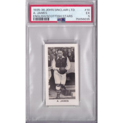 1935 John Sinclair Ltd English & Scottish Stars #10 Alex James Arsenal PSA 5