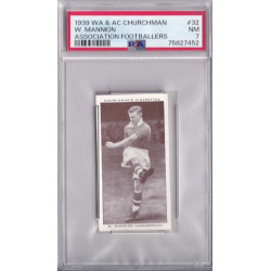 1939 Churchman's Association Footballers 2nd Series #32 Wilfred Mannion PSA 7
