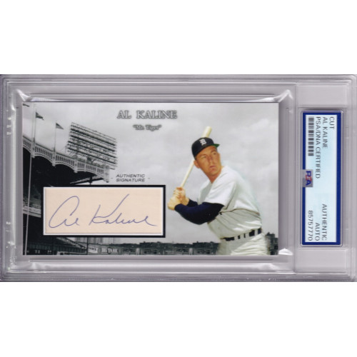 Al Kaline Detroit Tigers signed autograph card PSA DNA