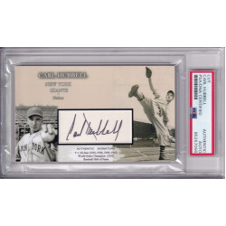 Carl Hubbell New York Giants signed autograph card PSA DNA HOF