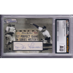 Don Larson New York Yankees signed autograph card CGC JSA
