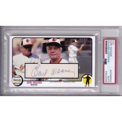 Earl Weaver Baltimore Orioles signed autograph card PSA DNA HOF