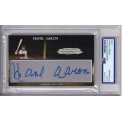 Hank Aaron Milwaukee Brewers Atlanta Braves signed autograph card PSA DNA