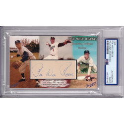 Pee Wee Reese Brooklyn Los Angeles Dodgers signed autograph card PSA DNA