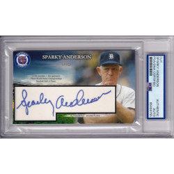 Sparky Anderson Detroit Tigers signed autograph card PSA DNA HOF