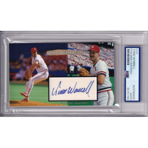 Todd Worrell St. Louis Cardinals Signed PSA DNA Authentic Autograph