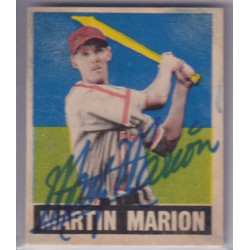 1948 Leaf #97 Martin Marion St. Louis Cardinals Signed Autograph