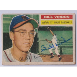 1956 Topps #170 Bill Virdon St. Louis Cardinals Signed Autograph
