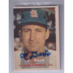 1957 Topps #98 Al Dark St. Louis Cardinals Signed Autograph