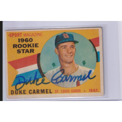 1960 Topps #120 Duke Carmel St. Louis Cardinals Signed Autograph