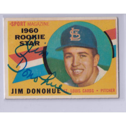 1960 Topps #124 Jim Donohue St. Louis Cardinals Signed Autograph