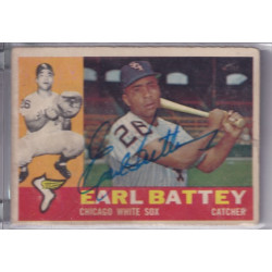 1960 Topps #328 Earl Battey Minnesota Twins Signed Autograph