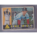 1960 Topps #16 Ernie Broglio St. Louis Cardinals Signed Autograph