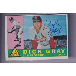 1960 Topps #24 Dick Gray St. Louis Cardinals Signed Autograph