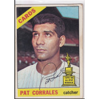 1966 Topps #137 Pat Corrales St. Louis Cardinals Signed Autograph 1966 Topps #137 Pat Corrales St. Louis Cardinals Signed Autograph