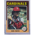 1975 Topps #27 Ken Reitz St. Louis Cardinals Signed Autograph