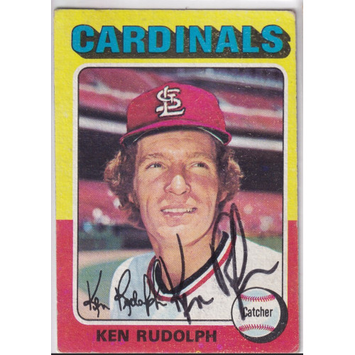 1975 Topps #289 Ken Rudolph St. Louis Cardinals Signed Autograph