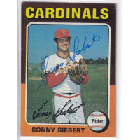 1975 Topps #328 Sonny Siebert St. Louis Cardinals Signed Autograph