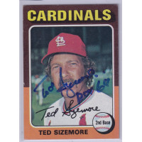 1975 Topps #404 Ted Sizemore St. Louis Cardinals Signed Autograph