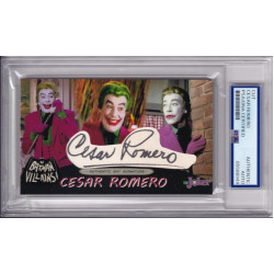 Cesar Romero The Joker 1966 Batman Signed Autograph card PSA DNA