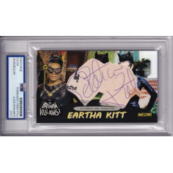 Eartha Kitt Catwoman 1966 Batman Signed Autograph card PSA DNA