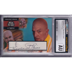 Vincent Price Egghead Batman Edward Scissorhands Signed Autograph card CGC JSA