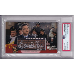 Bernard Fox Hogan Heroes Colonel Crittendon Dr. Bomby Bewitched Titanic Signed Autograph card ey PSA DNA