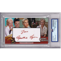 Cynthia Lynn Hogan Heroes Signed Autograph card ey PSA DNA