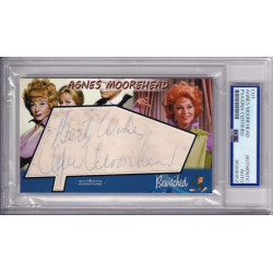 Agnes Moorehead Bewitched Endora Citizen Kane Signed Autograph card PSA DNA