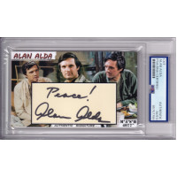 Alan Alda MASH Hawkeye Pierce Signed Autograph card PSA DNA Alan Alda MASH Hawkeye Pierce Signed Autograph card PSA DNA
