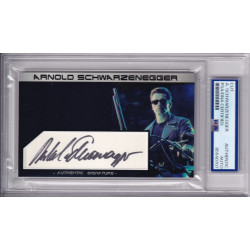 Arnold Schwarzenegger Terminator Predator Conan Signed Autograph card PSA DNA
