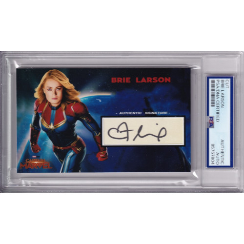 Brie Larson Captain Marvel Carol Danvers Signed Autograph card PSA DNA